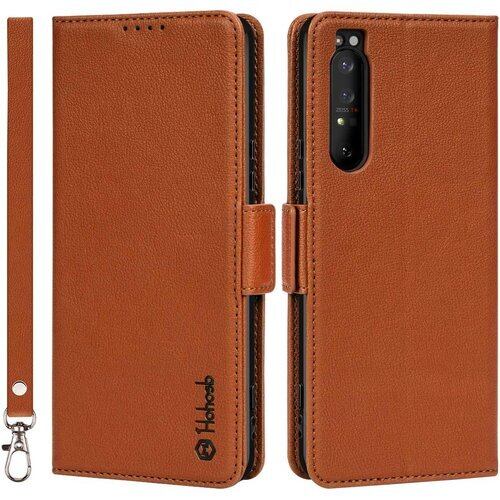 Xperia 1 II ケース 手帳型 エクスペリア1 II ケース SO-51A SOG01 財布型 サイドマグネット式 カード収納 ス タンド機能 高級PUレザー 耐衝撃 エクスペリア 1 II ケース 手帳 カバー 全面保護 耐摩擦 人気 おしゃれ Hohosb Xperia 1 II 用 ブラウン 476