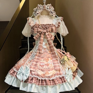 ゆめかわ♡全2カラー バックリボン付き編み上げJSK wanpi203 ゆめかわ♡全2カラー バックリボン付き編み上げJSK wanpi203