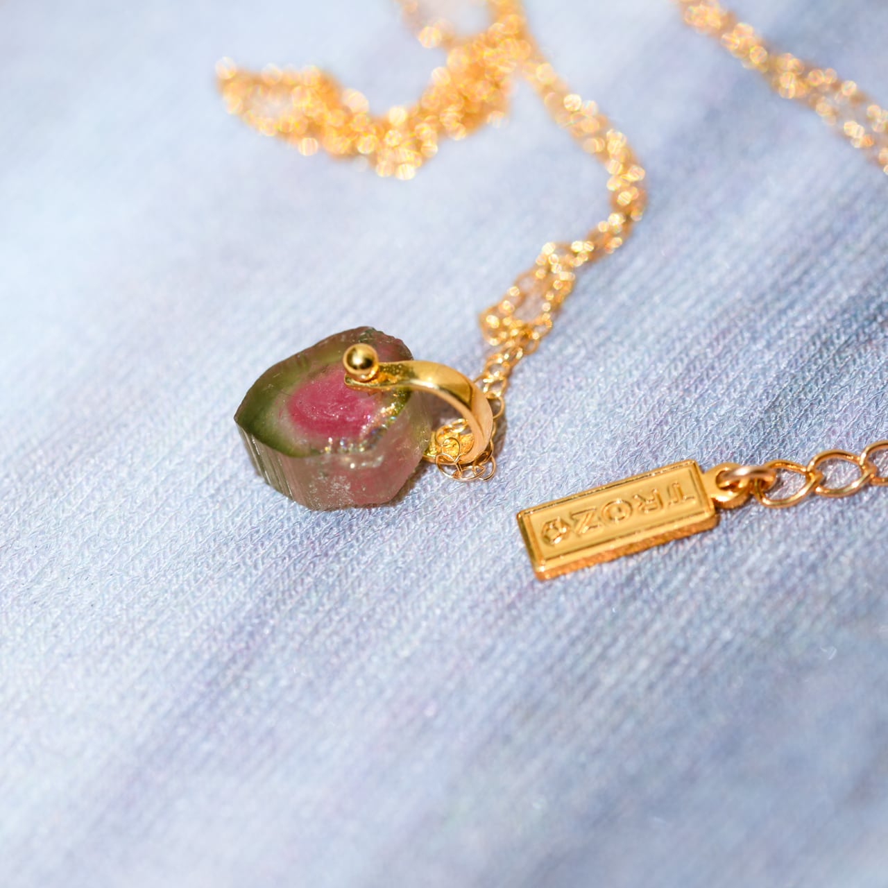 017 Water Lilies Collection】 トルマリン 鉱物原石 14kgf ネックレス