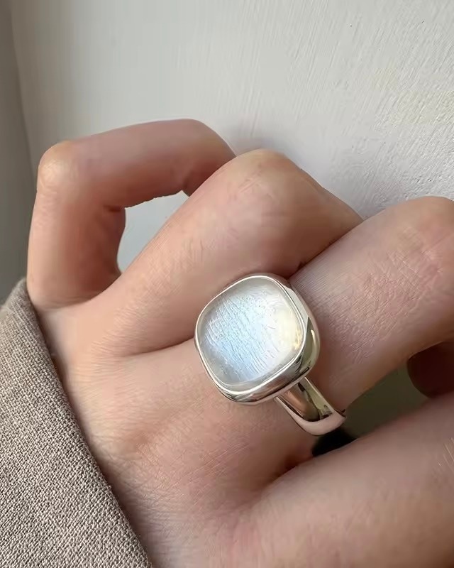 S925 Crystal square ring (R96)