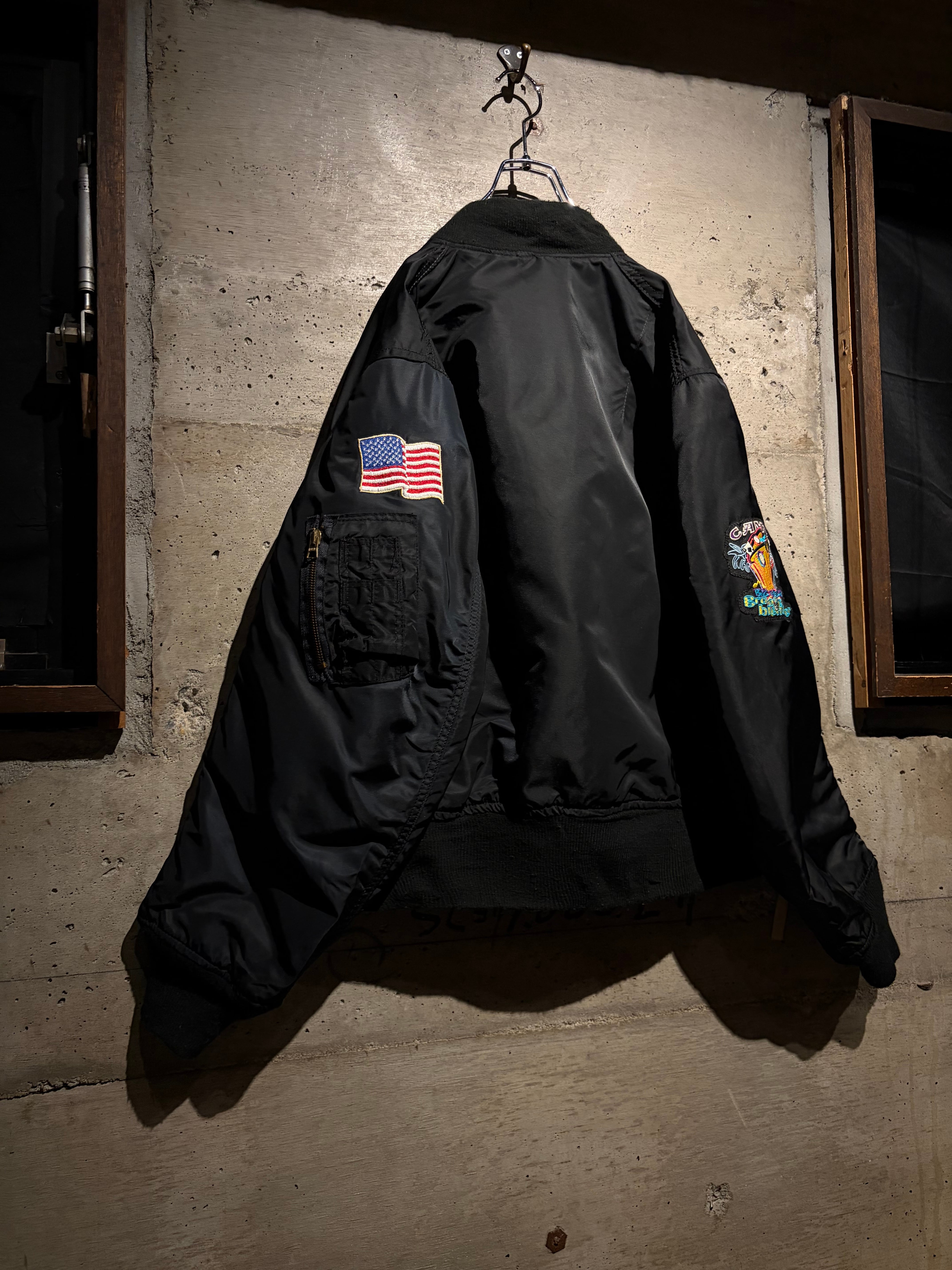 Caka】90's Various Embroidery Vintage MA-1 Flight Jacket | Caka