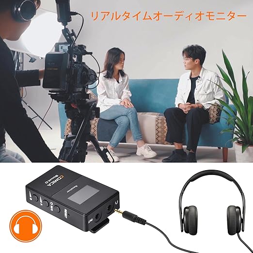 ワイヤレスピンマイクシステム Comica BoomX-D2 外付けマイク48KHZ