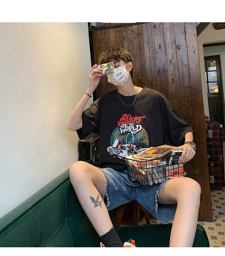 全3色 Tシャツ カットソー プリント カジュアル シンプル