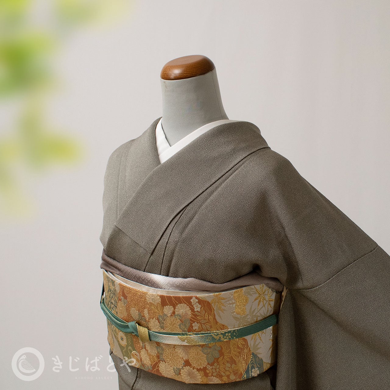 作家物 江戸小紋 鮫小紋 紋無し 色無地 着物 正絹 T-4265 正絹 鈍色の江戸小紋極鮫 袷 紋入 作家物 | きじばとや