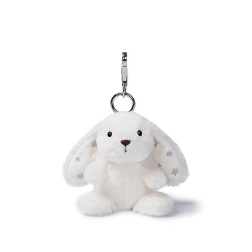 Beige Long Eared Rabbit Bag Charm_MC600296A