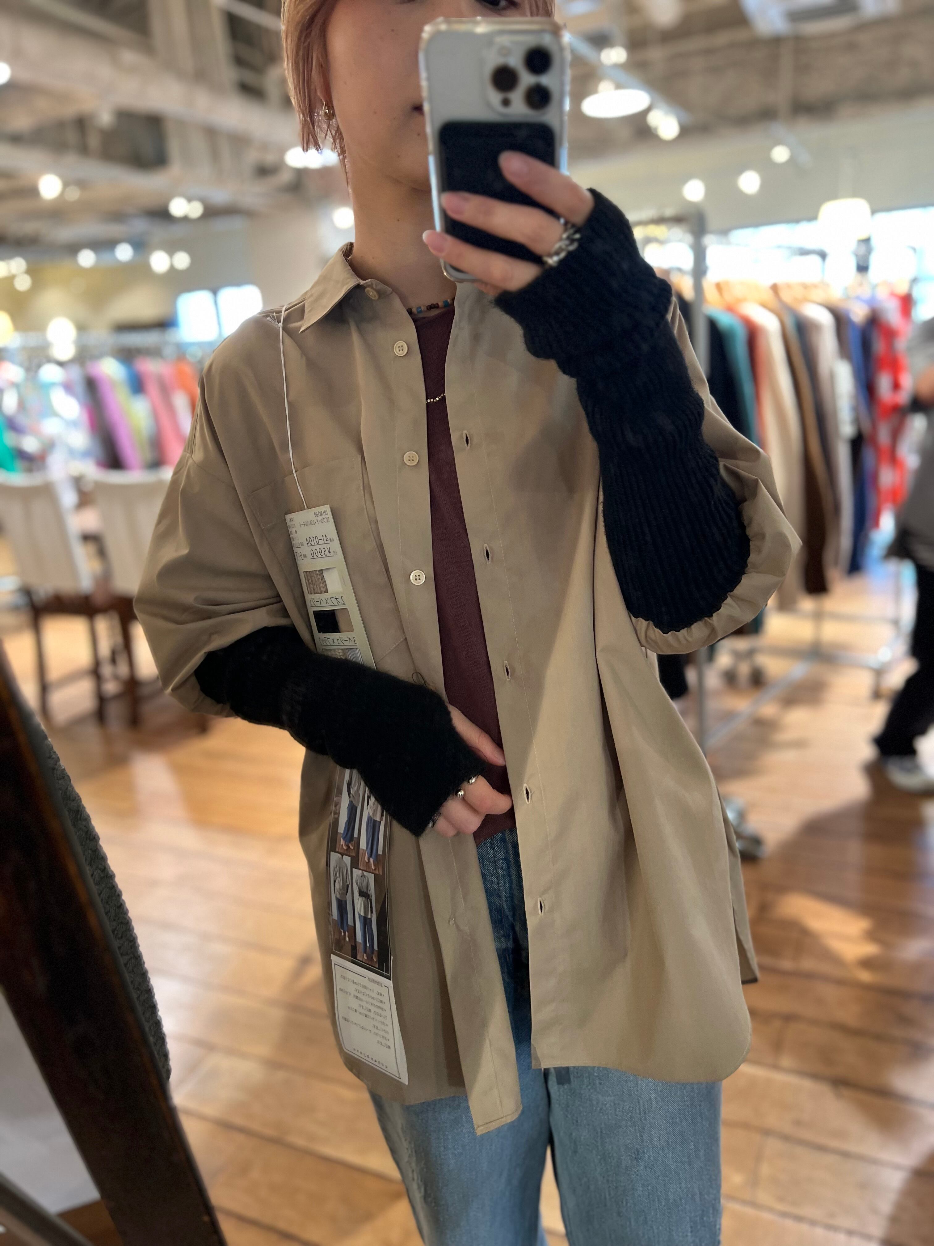 【SELECT】ロングリブスリーブシャツ