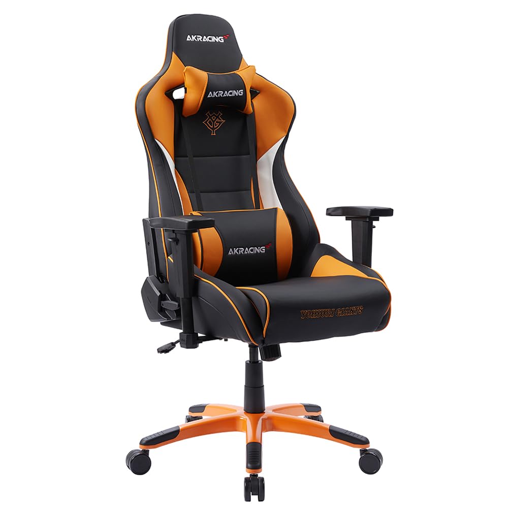 AKRacing ゲーミングチェア デスクチェア オレンジ Pro-X V2 Giants 読売ジャイアンツ コラボモデル 高耐久PUレザー 180度リクライニング 在宅 リモート