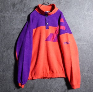 EURO "FILA" Purple & Orange Embroidered Fleece Jacket