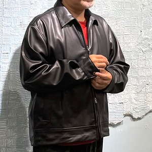 PERS PROJECTS / jens short blouson "V LEATHER" / black