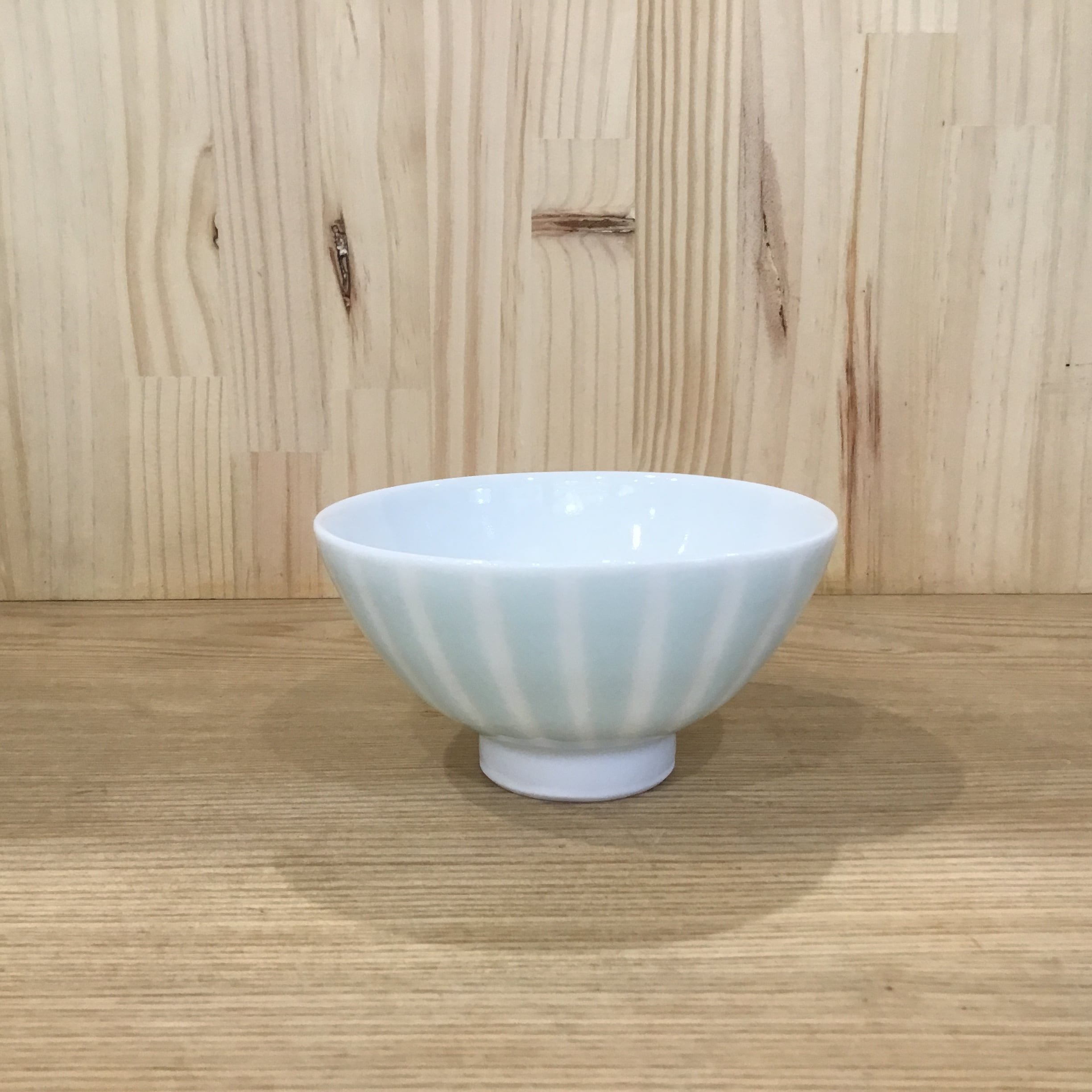 笠間焼 小林哲也作 「釉彩青」めし碗（小） | 趣味の園芸と陶器山竹