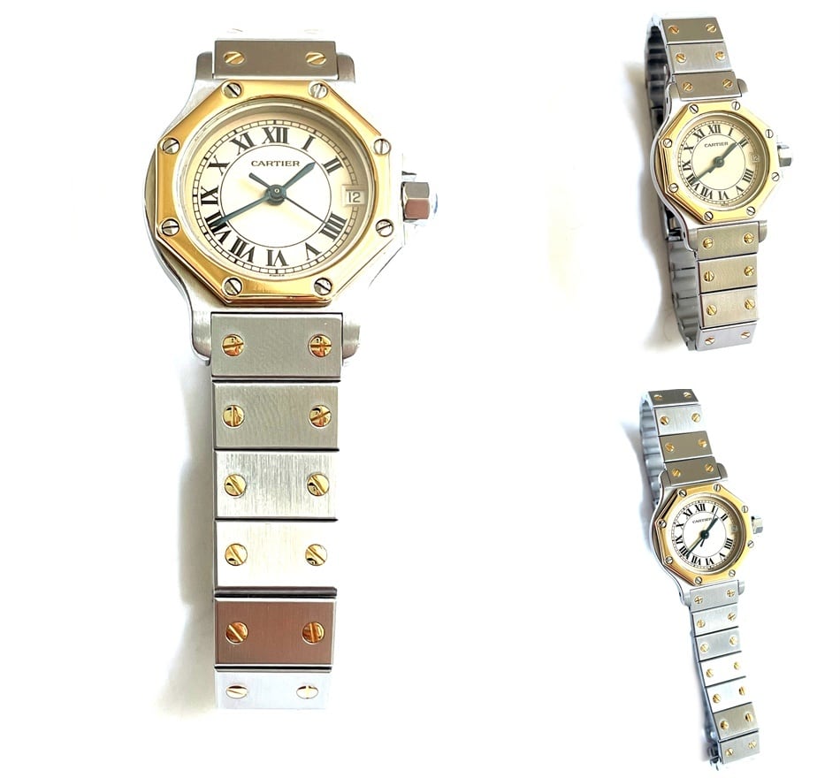Cartier カルティエ サントス オクタゴン コマ 10mm幅　K18xSS Cartier カルティエ Santos Octagon / サントス オクタゴン クォーツ