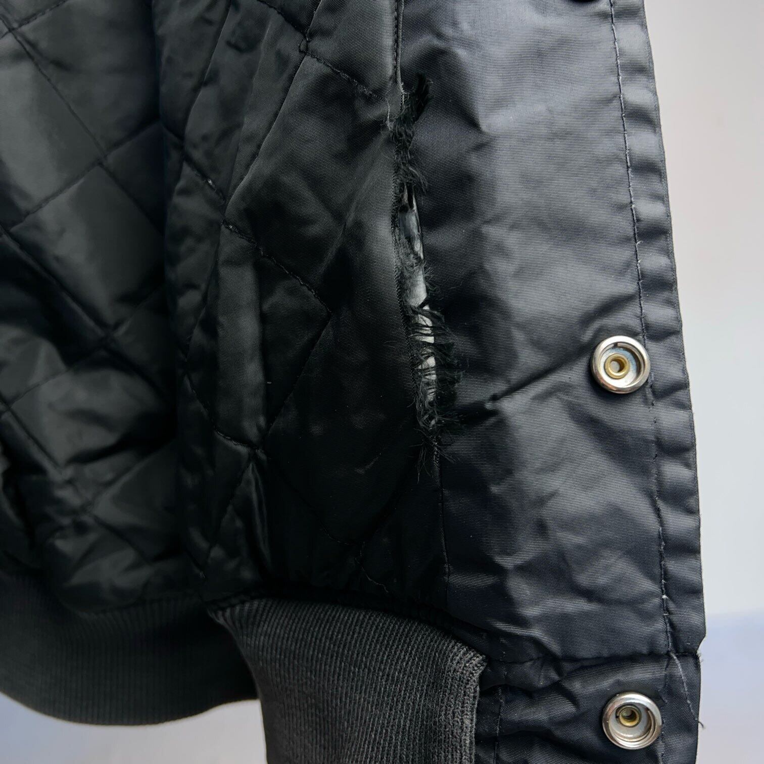 ALL BLACK 1960's Wilson Quilting Nylon Blouson BLK 60年代