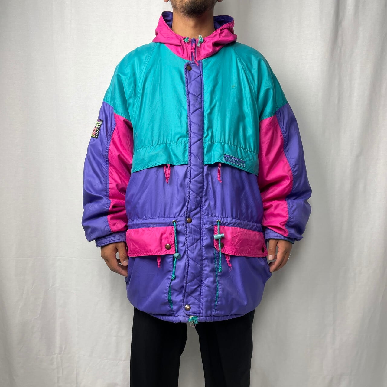 80年代 adidas アディダス 中綿入り スキージャケット ナイロン 