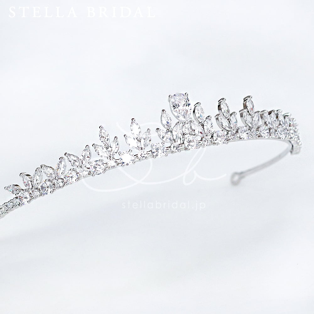 キュービックジルコニア ウェディングジュエリー ティアラ アマリリス