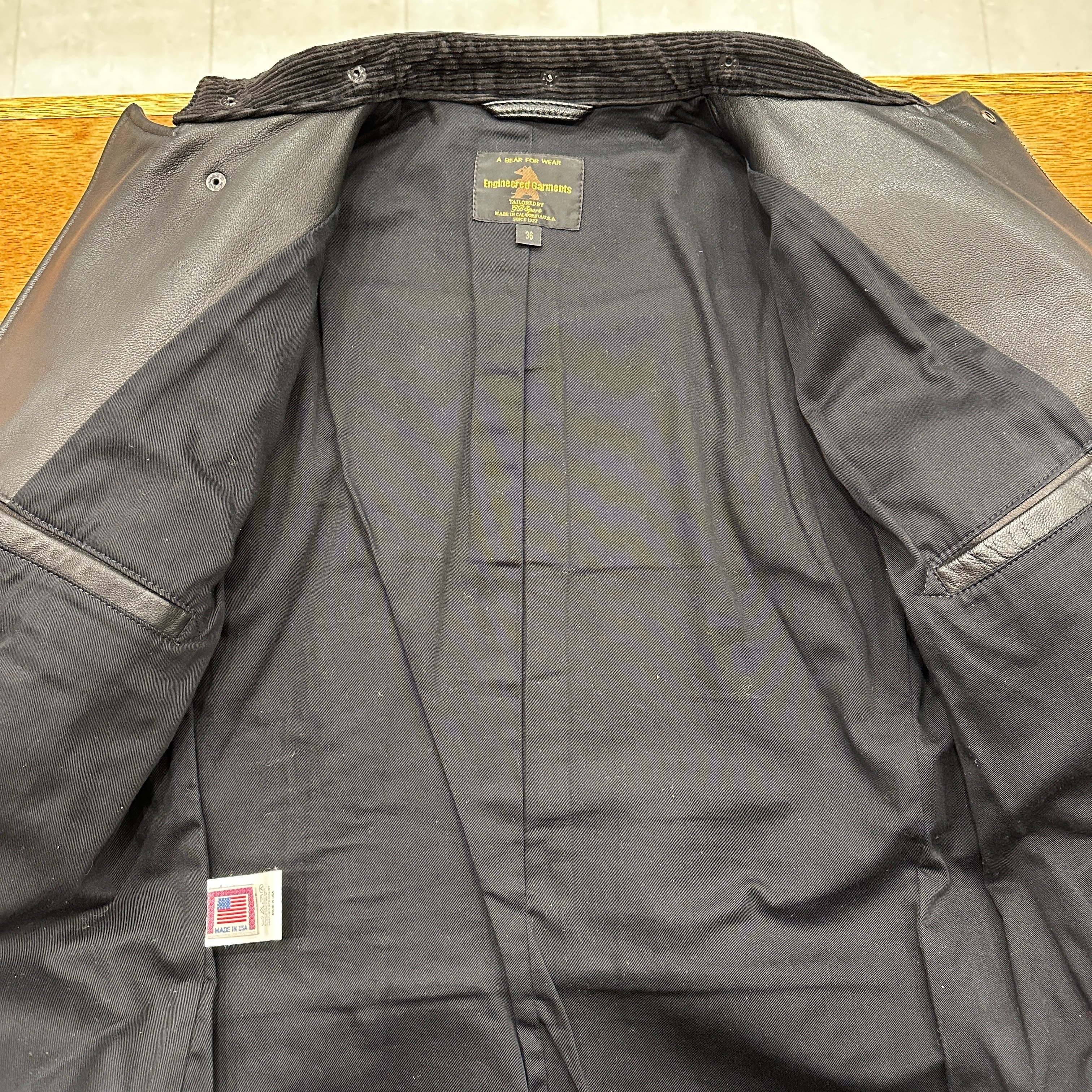 ENGINEERED GARMENTS×GOLDEN BEAR SINGLE RIDERS HOODED LEATHER
