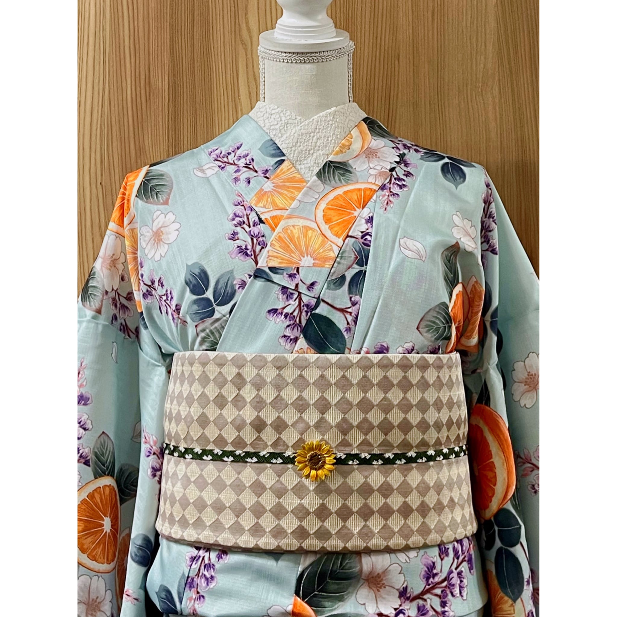 新品】波線模様の三分紐(老緑色) | きもの楸堂-kisasagedo-