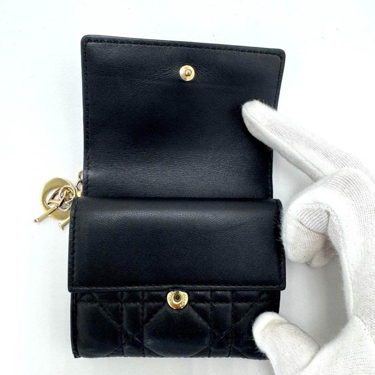 No.607 Christian Dior クリスチャンディオール 三つ折り財布 レディ 