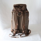 【Deadstock Item】バックパック / Top-flap Draw Backpack/ ブラウン×カーキブラウン・ボトム
