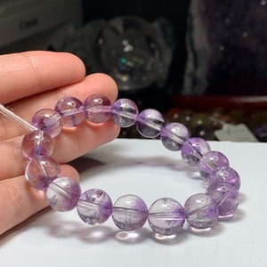 5.1部ファントム状☆可愛いコントラスト・エレスチャルアメジスト ブレスレット