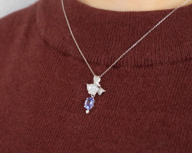 《Pt900》Petit Fleur_タンザナイト0.95ct _378