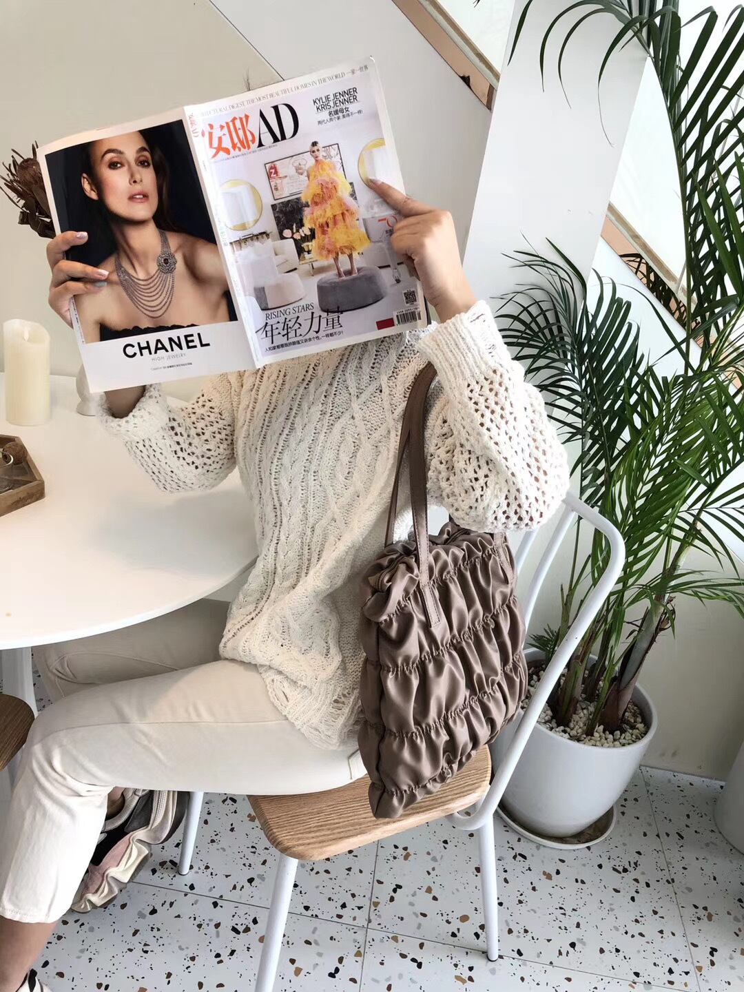 キルティングトートバッグ