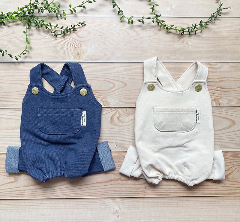 ポケットオーバーオール S ~ XL 2color / 犬服 新作 春夏 ロンパース ドッグウェア 犬の服 ワンコ服 可愛い 猫 tsu28