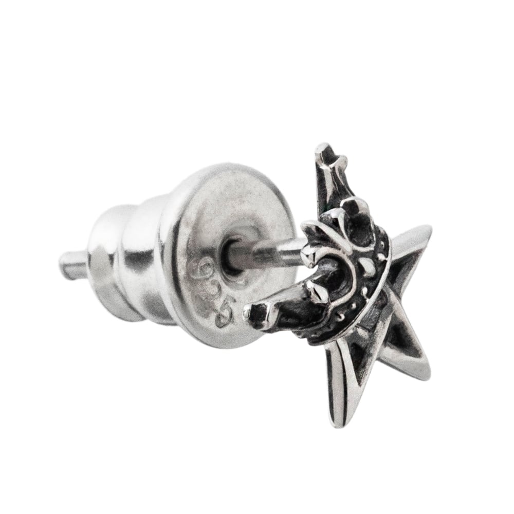 ピアス売り上げランキング5位】王冠5芒星ピアス 片耳用 AKE0102 Crown