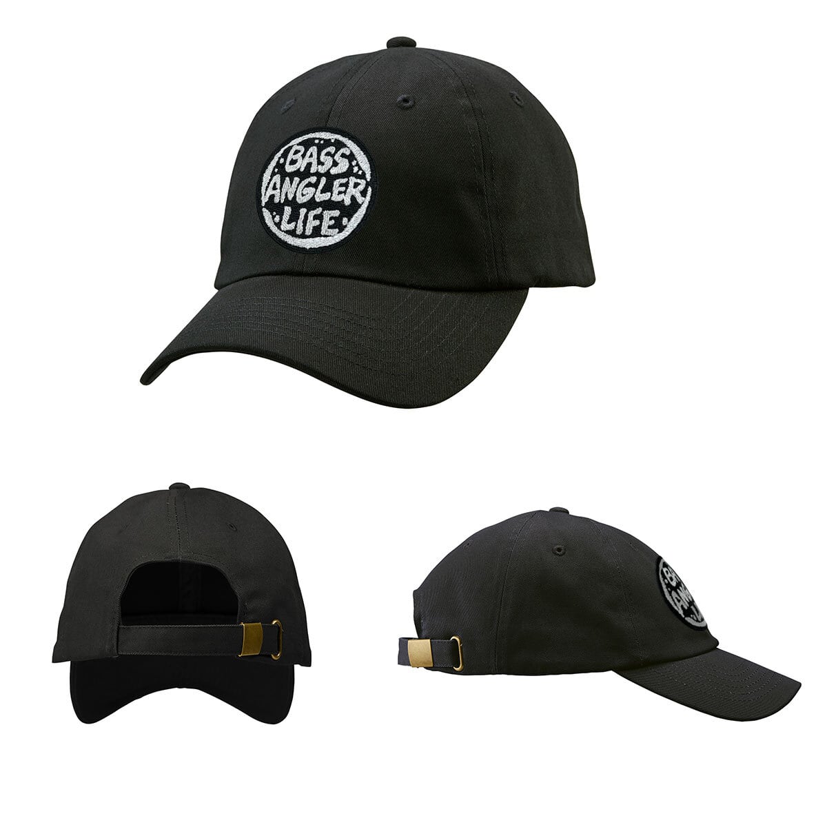 BASS ANGLER LIFE 刺繍キャップ cap-a_ss002 コットン ツイル ロー キャップ 帽子