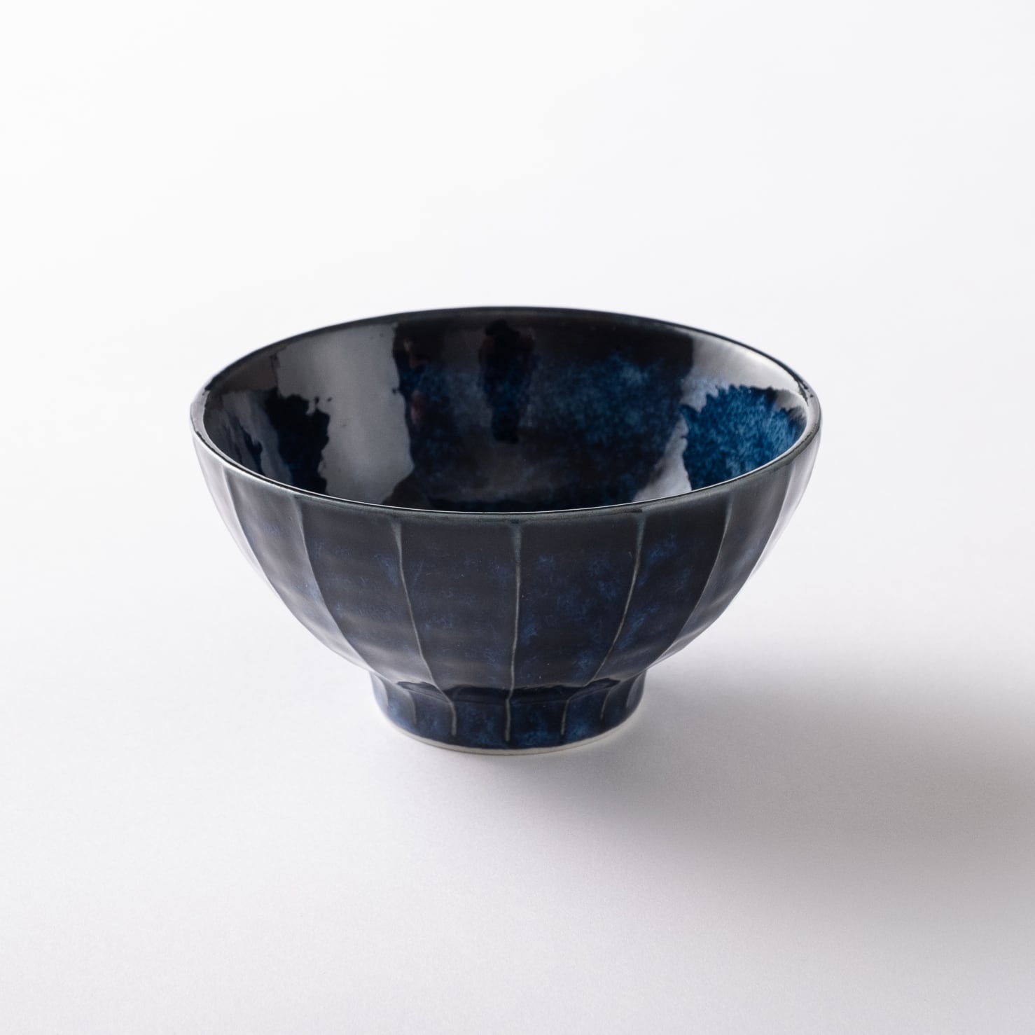 美濃焼】お茶碗 「縞一珍 飯碗 紺碧」 | 雑貨風わり 若狭のお箸 南部