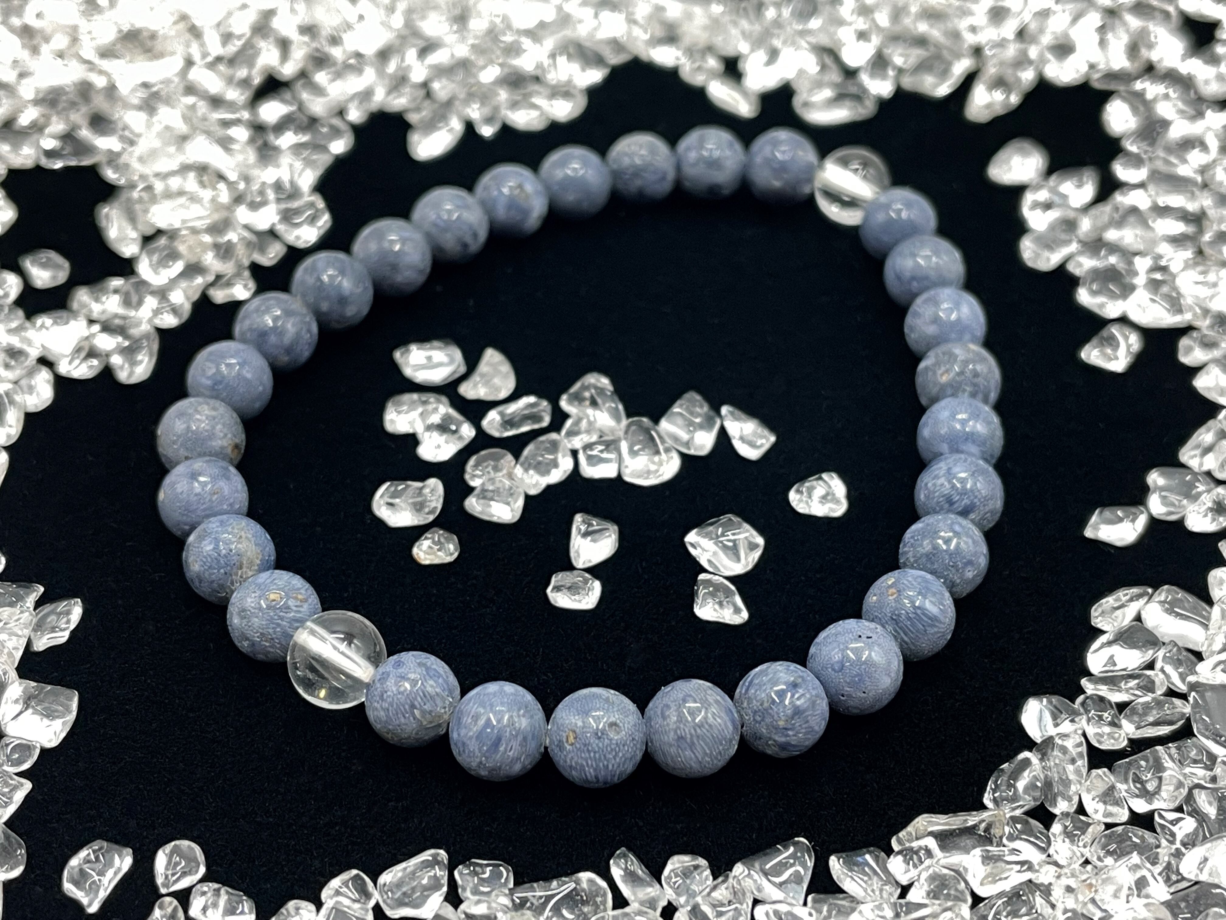 スタンダードブレスレット（天然青珊瑚・水晶） | DantaliaN