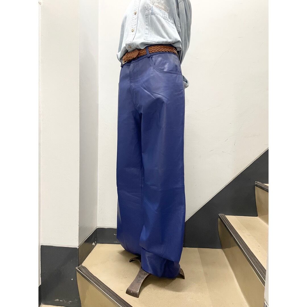 レザー パンツ 青 9c9fdc465ec028ac132b682d6cfe6d