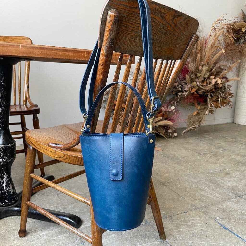 選べるスタイル・革21色】栃木レザー製バケツハンドバッグ・ショルダー