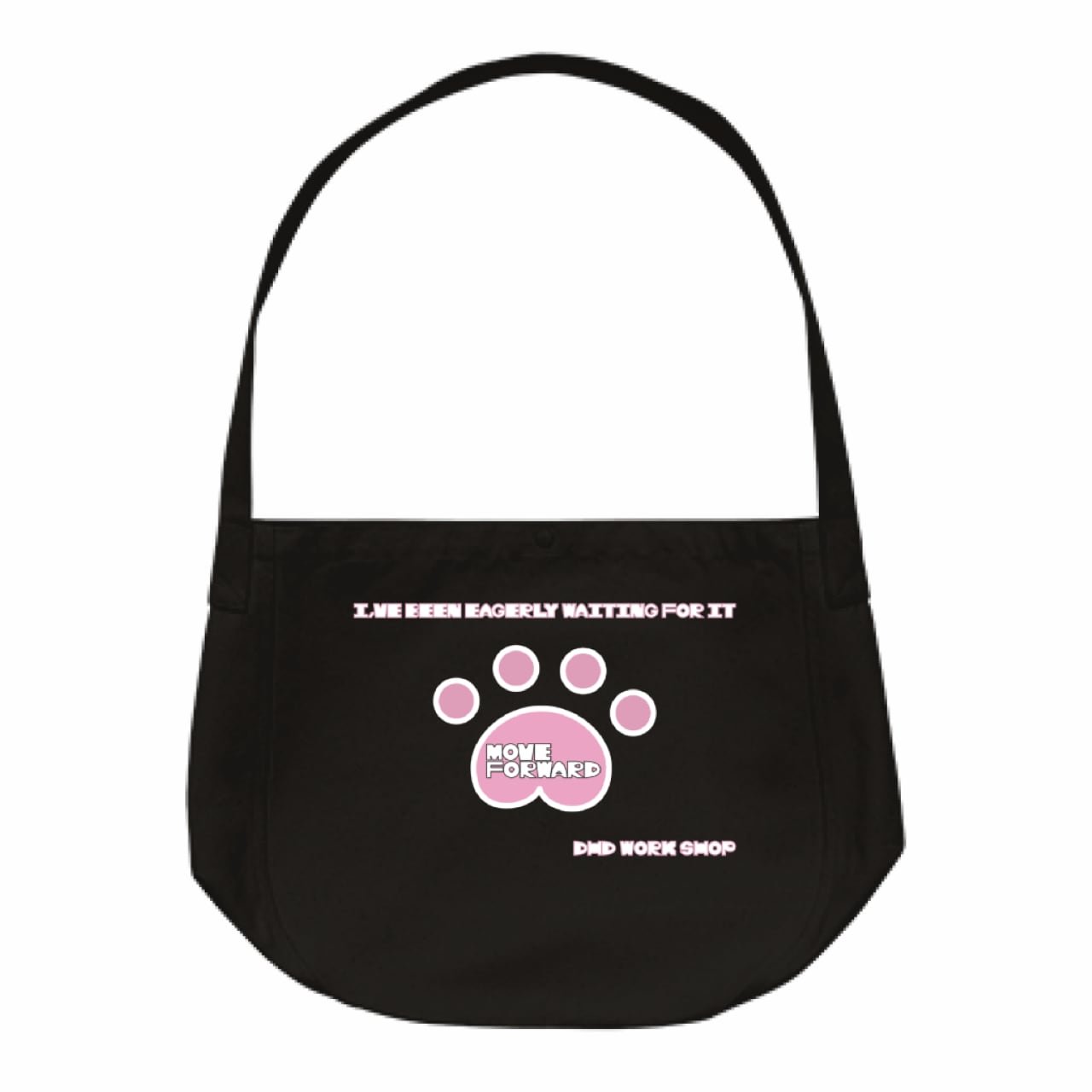 DHD(M)053【ニュースペーパーバッグ（ブラック）　足あと】