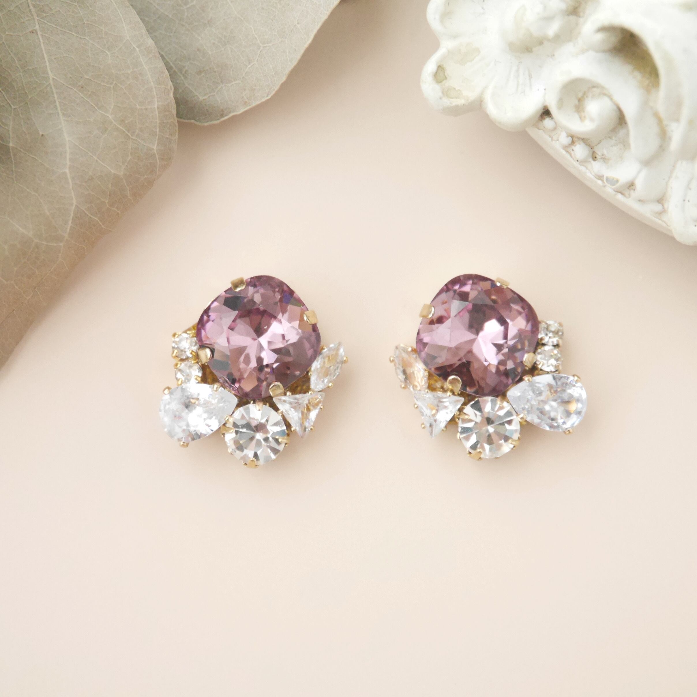 スクエア アイリススワロフスキー〈パープル〉