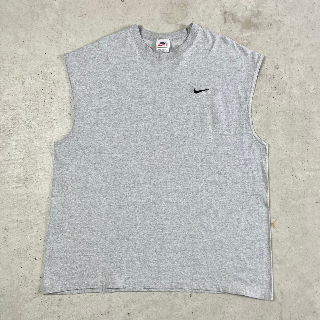 90年代 USA製 NIKE ナイキ ワンポイントロゴ 刺繍 ノースリーブTシャツ 