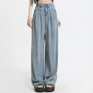 【送料無料】 ガウチョパンツ デニムパンツ 2色 パンツ ボトムス ガウチョ ロング アンクル丈 マキシ Aライン ポケット ハイウエスト リボン ブルーデニム 薄手生地 かわいい 大人可愛い 大人女子 綺麗 カジュアル おしゃれ お洒落 こなれ感 ラフ コンサバ 着痩せ レディライク ヘルシー系 無地 夏 20代 30代 40代 レディース 女性用 ママ服 デート お出かけ 女子会 お呼ばれ 休日 授業参観 アウトドア 着回し 普段使い オルチャン ファッション 体型カバー 定番 オーバーシルエット