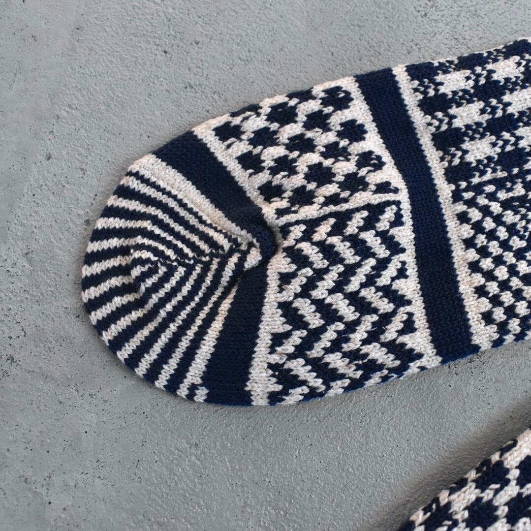 ROTOTO | MALTI JACQUARD CREW SOCKS ジャガード 靴下 | HUMMING