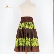 フラダンス 衣装 パウスカート ブラウン系 プアラニ 日本製 モンステラ柄 ハワイアンプリント アロハ フラ ダンス レッスン 練習 茶 黄緑 グリーン系 ハワイアンダンス レディース フラダンス スカート フレア おしゃれ 大人っぽい 上品 花柄 植物柄 フレアスカート セットアップ風 ルームウェア 部屋着 エレガント かわいい 綺麗め 柄スカート モンステラリーフ ボタニカル柄 葉っぱ柄 南国風 ハワイ挨拶 コスチューム 衣装用 ステージ衣装 発表会 文化祭 レッスン用 練習着 トレーニングウェア