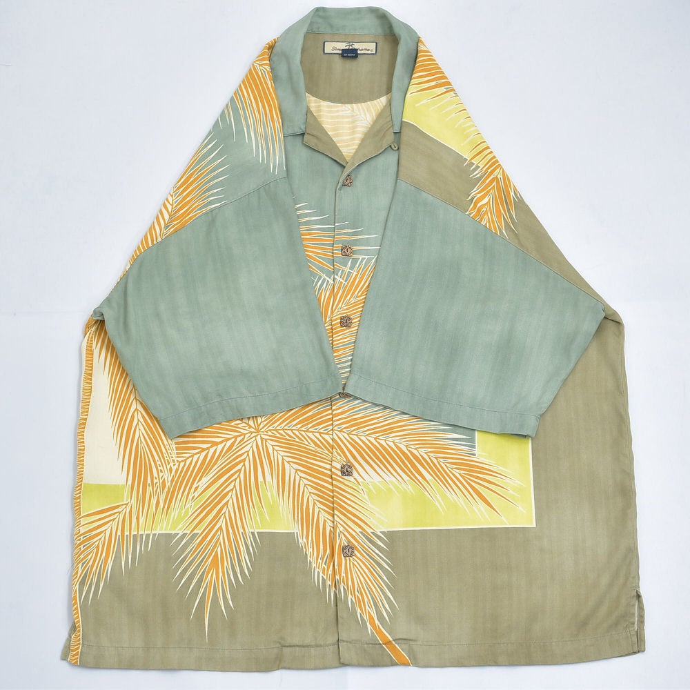 90s Tommy Bahama トミーバハマ パームツリー柄 総柄 シルク 90s Tommy Bahama トミーバハマ パームツリー柄 総柄 シルク