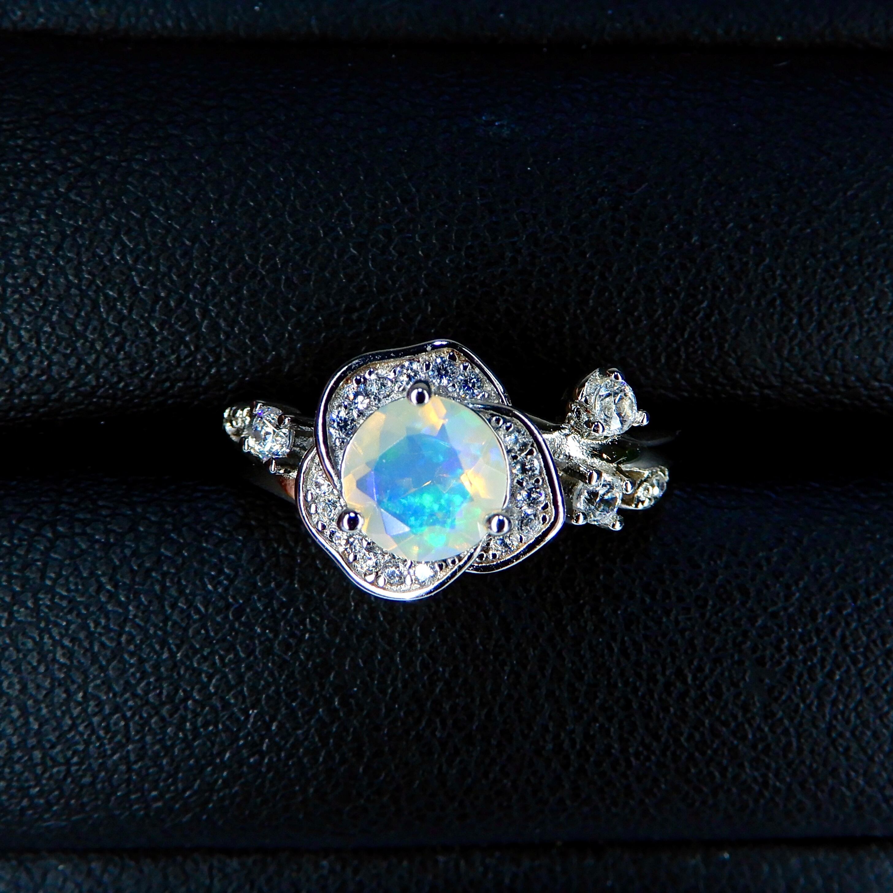 Rose Ring♦︎エチオピアンオパール♦︎SVカラー