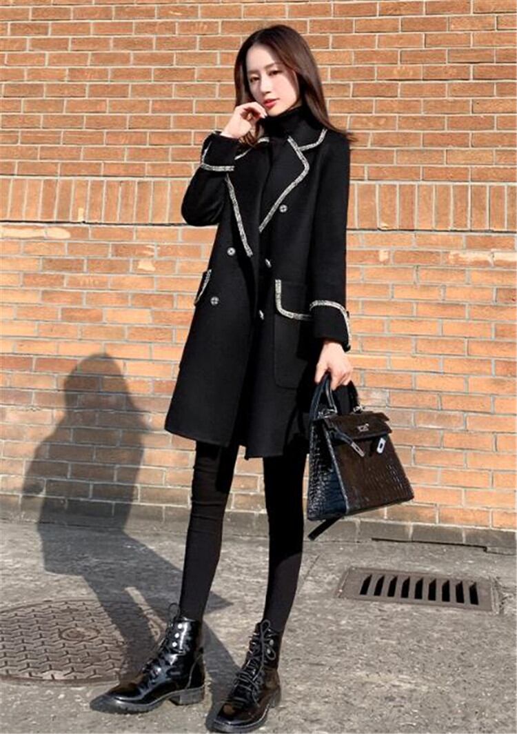 女性 カジュアル 気質 長袖 暖かい ウィンター 大人気 中・長セクション ラペル ゆったりする