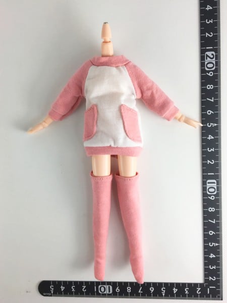 ドール服 1/6 女性用21_23 ジャンパースカート&ソックス ライトピンク STK 19676 - 画像1