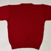 80s 90s Polo Ralph Lauren ポロ ラルフローレン ロゴ刺繍 ウールニットセーター L /レッド/ビンテージ/ナイガイ