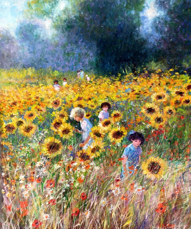 【法人・施設向けレンタル】ひまわりの通りを抜けて | Path through the Sunflower