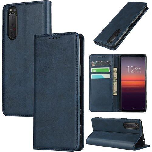 xperia5 ii ケース 手帳型 xperia5 ii スマホケース xperia5 ii ケース 純正 so-52a ケース 手帳型 so-52a カバー so-52a スマホケース sog02 ケース 手帳型 sog02 カバー sog02 スマホケース カードスロット、キックスタンド レザー ネイビー 2323