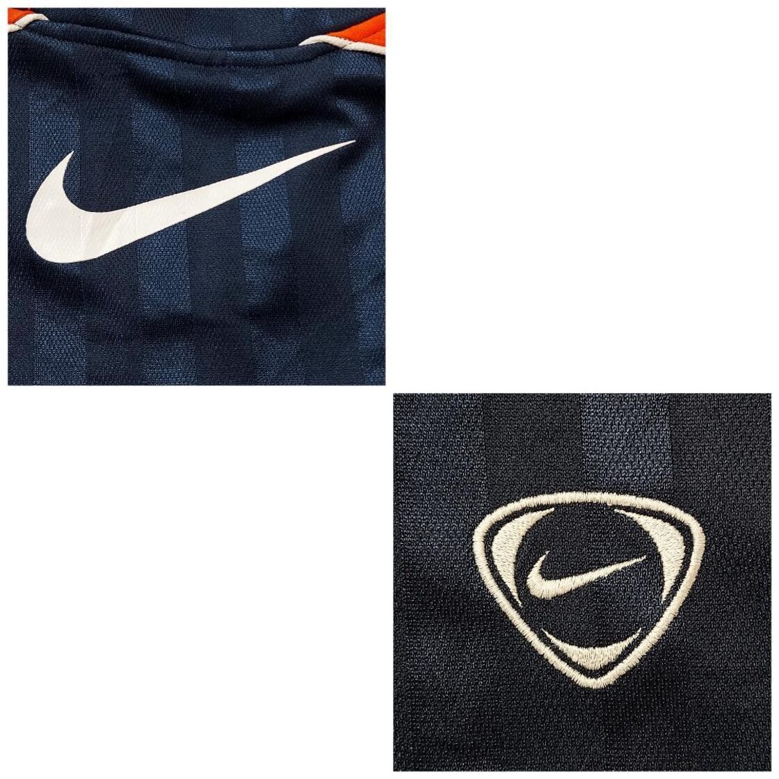 NIKE ナイキ トラックジャケット L ネイビー 紺 オレンジ 刺繍 7462 