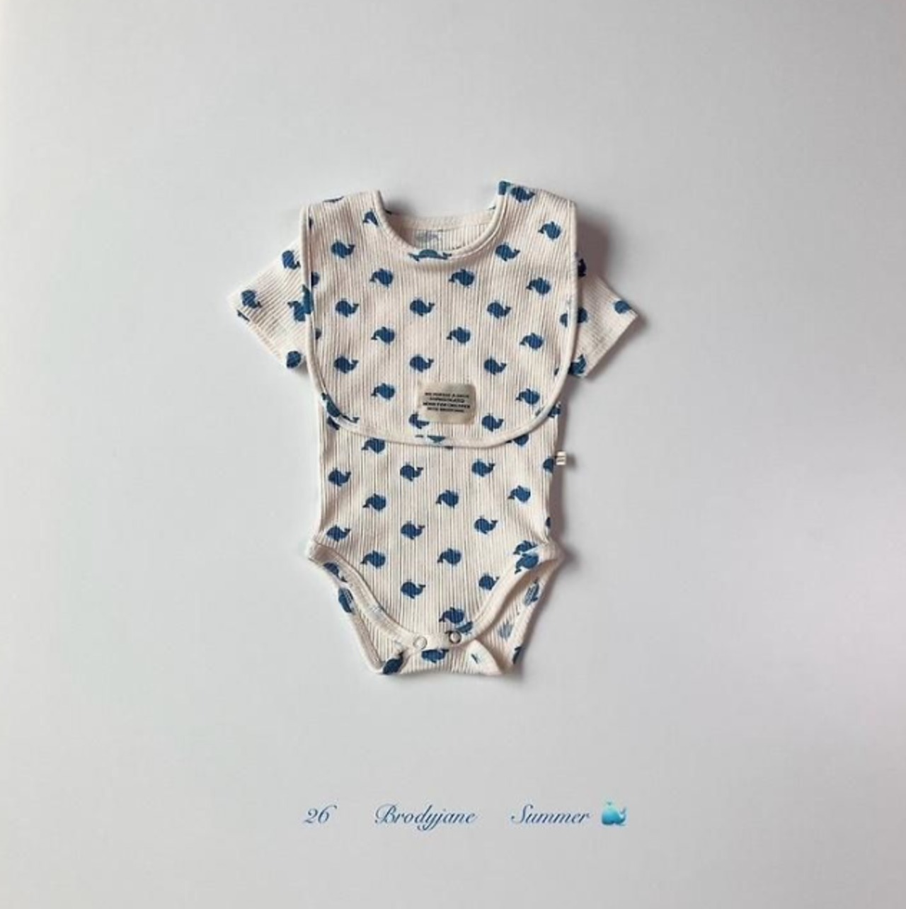 【取寄/韓国直送】Brodyjane 26/SM  ブルーホエール半袖上下セット｜夏服｜韓国子供服