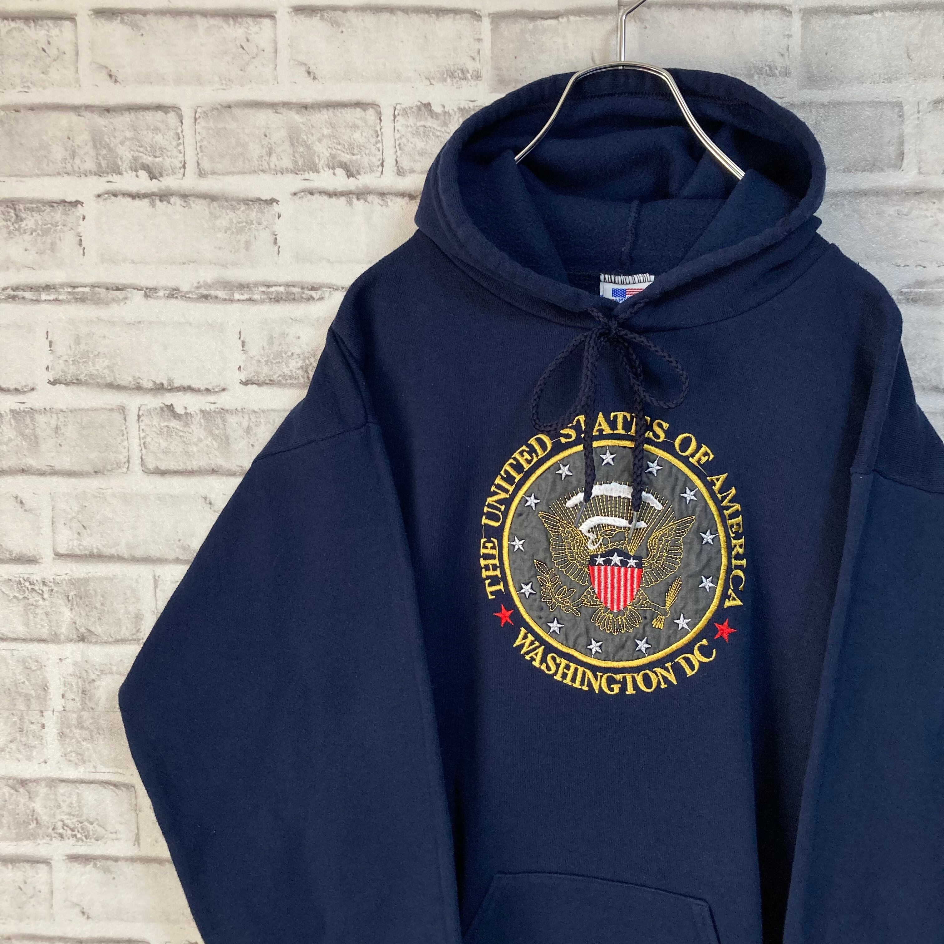 AMERICAN KNIT WEAR】Pullover Hoodie L Made in USA 90s “Great Seal 