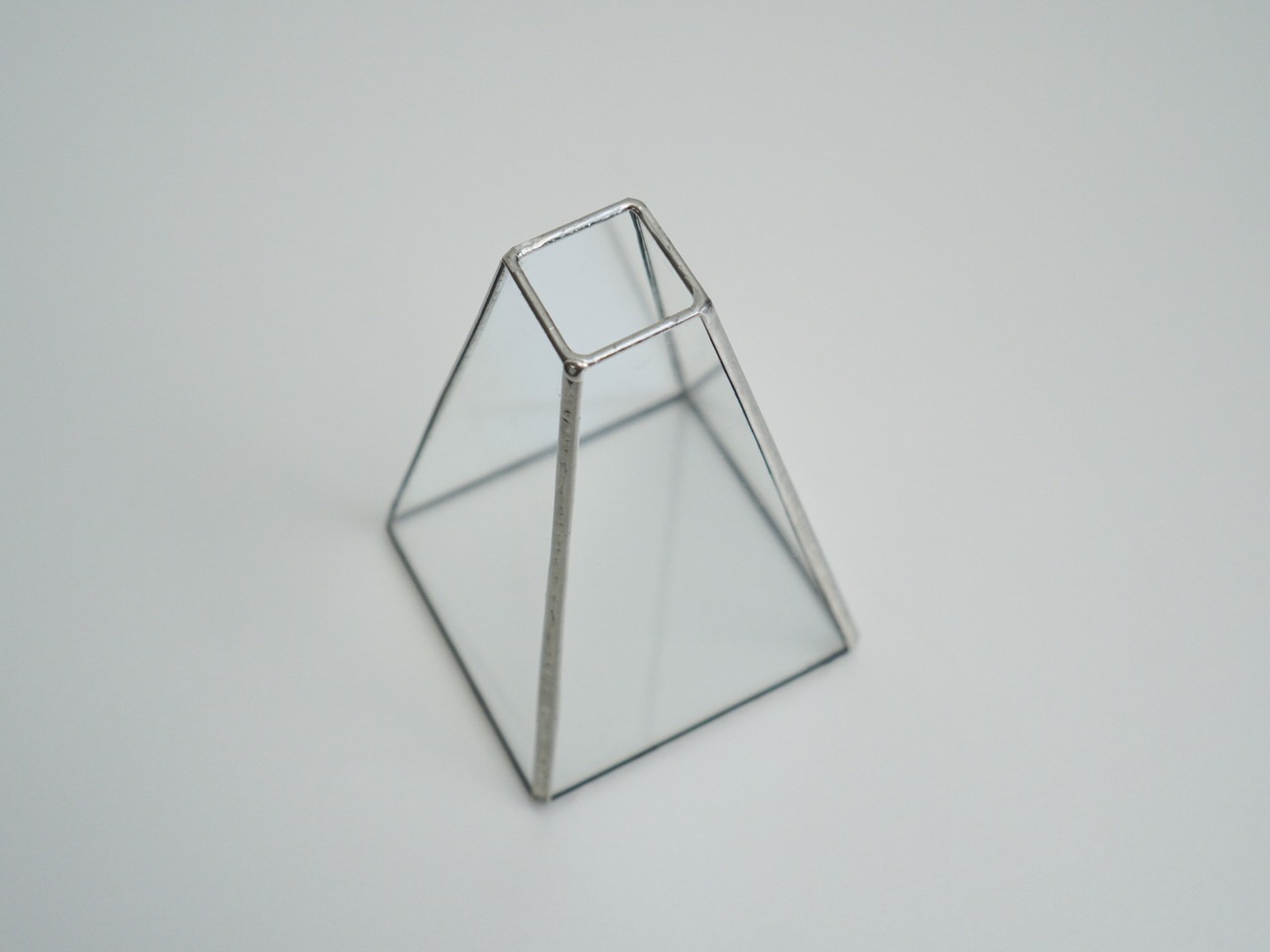 HAKU GLASS FLOWER VASE -S- / H10cm / SILVER・BLACK