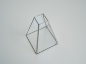 HAKU GLASS FLOWER VASE -S- / H10cm / SILVER・BLACK